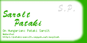 sarolt pataki business card